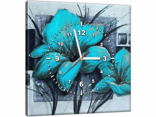 Hodiny - Kvety Hodiny na stenu 40x40 krásny krásny obrázok