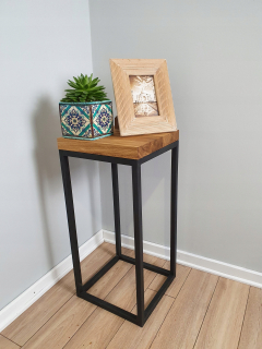 Stojan na kvety - Kvetinový loft dub malé priemyselné stand 30cm