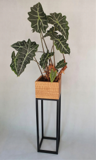 Stojan na kvety - Kvetinový loft pot strednej priemyselnej dub 78cm