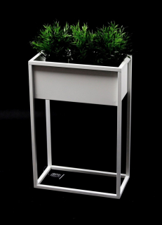 Stojan na kvety - Kvetinový Metal Cubo 60x40cm White Loft Hit