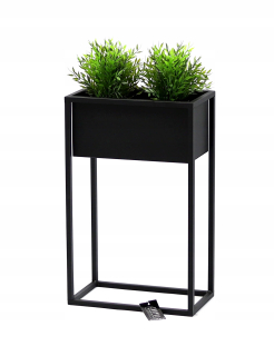 Stojan na kvety - Kvetinový Metal Cubo 60x40cm Black Loft Hit