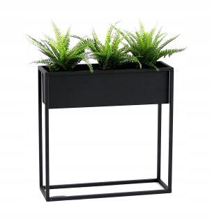 Stojan na kvety - Kvetinový Metal Cubo 60x60cm Black Loft Hit