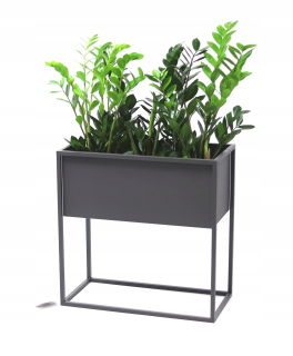 Stojan na kvety - Kvetinový Metal Cubo 60x60x30cm Gray Loft Hit