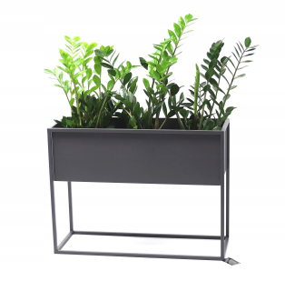 Stojan na kvety - Kvetinový Metal Cubo 60x80x30cm Gray Loft Hit