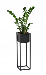 Stojan na kvety - Kvetinový Metal Cubo 70cm Black Loft Hit