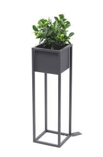 Stojan na kvety - Kvetinový Metal Cubo 70cm Gray Loft Hit