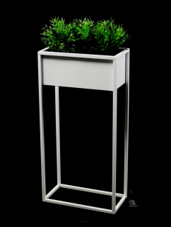 Stojan na kvety - Kvetinový Metal Cubo 80x40cm White Loft Hit