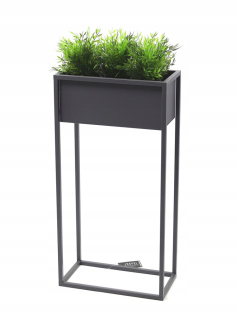 Stojan na kvety - Kvetinový Metal Cubo 80x40cm Gray Loft Hit