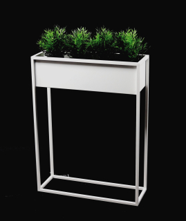 Stojan na kvety - Kvetinový Metal Cubo 80x60cm White Loft Hit