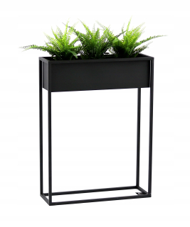 Stojan na kvety - Kvetinový Metal Cubo 80x60cm Black Loft Hit