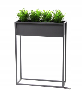 Stojan na kvety - Kvetinový Metal Cubo 80x60cm Gray Loft Hit