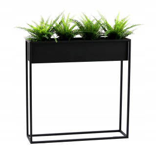 Stojan na kvety - Kvetinový Metal Cubo 80x80cm Black Loft Hit