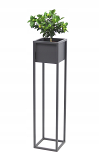 Stojan na kvety - Kvetinový Metal Cubo 90cm Gray Loft Hit