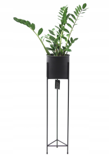 Stojan na kvety - Kovový kvetinový stojan Fiori 90cm čierny podkrovie