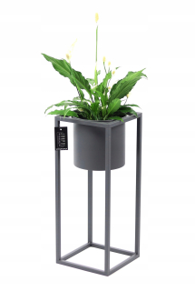 Stojan na kvety - Kovový kvetinový stojan Ugo 60cm Grey Loft