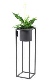 Stojan na kvety - Kovový kvetinový stojan Ugo 80cm Grey Loft