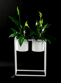 Stojan na kvety - Kvetinový kov ugo 60x50cm white loft hit