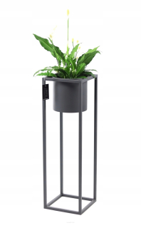 Stojan na kvety - Kovový kvetinový Ugo 80cm Gray Loft Hit