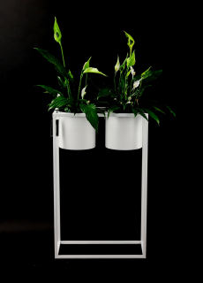 Stojan na kvety - Kvetinový Metal Ugo 80x50cm White Loft Hit