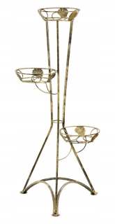 Stojan na kvety - Stojan na kvety Kovové kvetináče 3k 100cm Silver