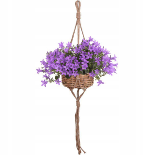 Stojan na kvety - Kvetinový závesný prútený flowerpot 27 cm