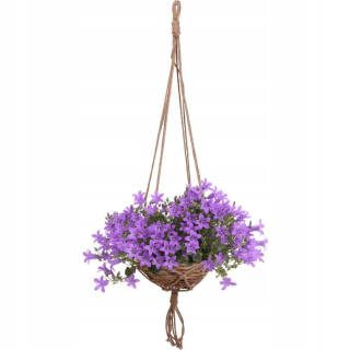 Stojan na kvety - Kvetinový závesný prútený kvetináč 40 cm