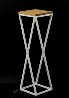 Stojan na kvety - Kvetinový drevo Tavolo 80cm biela KWL-251/01 / b