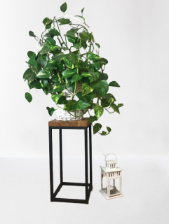 Stojan na kvety - Kvetinový Industrial Loft Big 30x30 Oak Stand