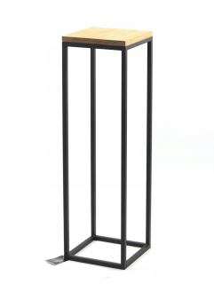 Stojan na kvety - Kovový stojan na rastliny V 80 cm čierny