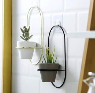 Stojan na kvety - Kovový kvetinový za múry na rastlinách Nordic Loft