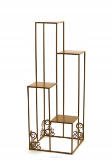 Stojan na kvety - Kovový stojan na kvety 110cm zlatý LOFT 1538