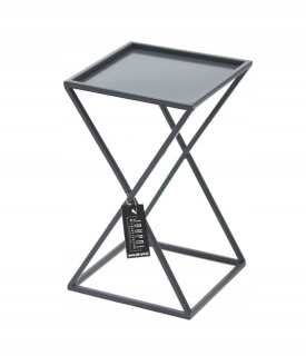 Stojan na kvety - Kvetinový kovový stojan 40cm šedá loft 1365/4