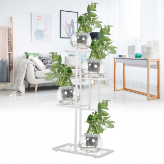 Stojan na kvety - Kvetinový kov stojan na kvety loft 80cm