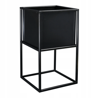 Stojan na kvety - Kovový kvetinový záhon s loft 40 cm kvetináč