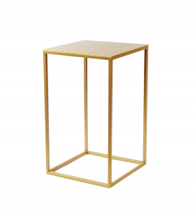 Stojan na kvety - Kvetina stojí Loft plechovú zlatá 40 cm