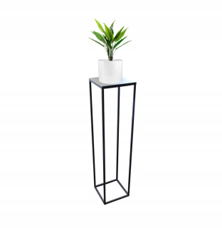 Stojan na kvety - Kvetinový stojan kovový loft čierny 100cm