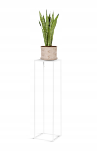 Stojan na kvety - Kvetinový stojan na kvety potiahneme biele 100 cm