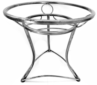 Stojan na kvety - Kvetinový stojan strieborný kov stojace 35cm