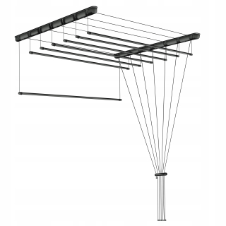 Sušiaky na prádlo - Sepio 10SUSSU7PCZ14 stropný sušiak 7x140 cm čierny