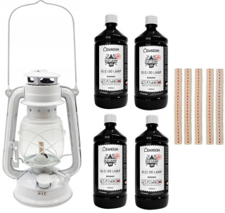 Olejová lampa s knôtom +4L olej +náhradný knôt 5ks