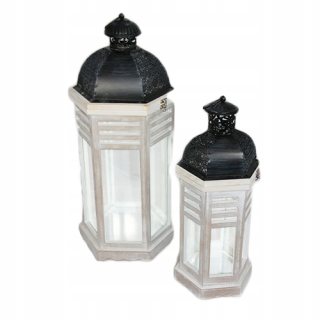 Lampáš, svietník - SILVER PK2 lucerna LANTERN WHITE