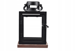 Lampáš, svietník - LIGHTHOUSE LANTERN BLACK BROWN MENŠIE