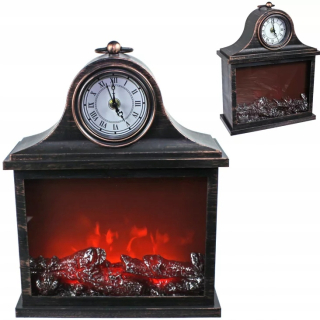 Hodiny - LANTERN LIGHTHOUSE Realistic Fire Fireplace LED