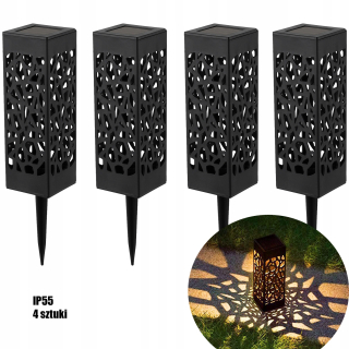 Večné svetlo, kahanec - Solárne lampáš Znicz Flowerka 4 ks
