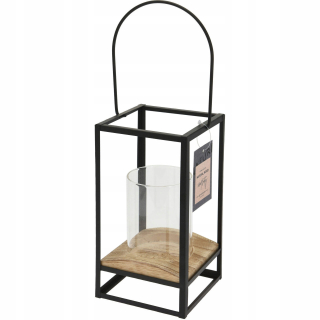 H&S Dekoračný kovový lampáš 21 cm