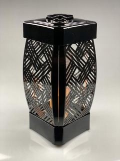 GLAMOUR RATTAN BLACK GRIT LAMPER