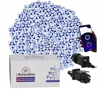 Svetla na Vianočný stromček - Lampy 500LED White Cold Ovláda sa pomocou telefónu