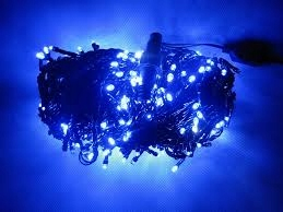 Vonkajšie vianočné osvetlenie - 200 LED MODRÝCH VIANOČNÝCH SVIETIDIEL + SPARK FLASH