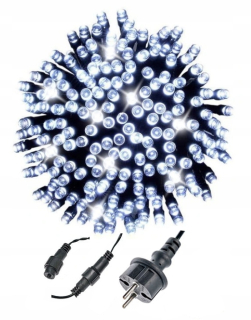 Vonkajšie vianočné osvetlenie - VIANOČNÉ SVIETIDLÁ NA STROME 200LED FLASH EFFECT COOL WHITE