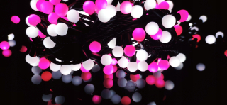 Svetla na Vianočný stromček - Vianočný strom gule biele a ružové 300 LED gule